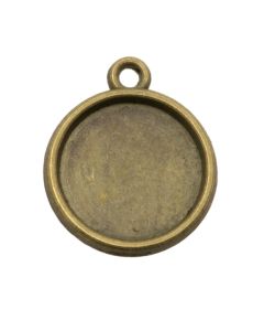 Bedel Cabochon Setting (14 mm) Brons (5 Stuks)