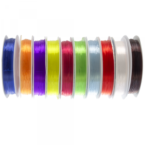 vandaag bezorgdheid Gemaakt van Gekleurd Elastiek (0.6 mm) Mix Color (10 x 15 Meter)