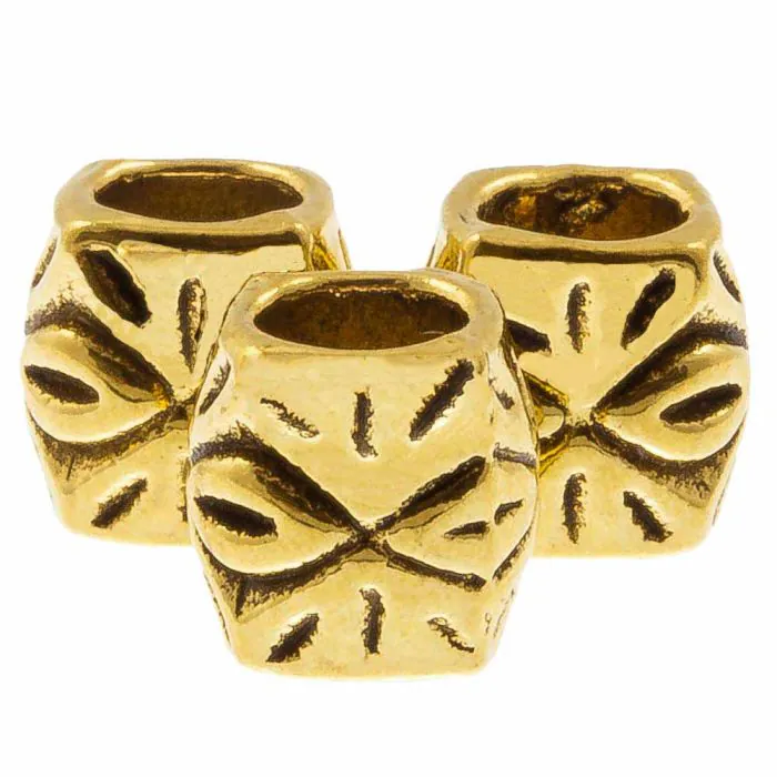 Perlin 250 stuks metalen kralen spacer tussenstukken metalen buis 4 mm x 2 mm (koper
