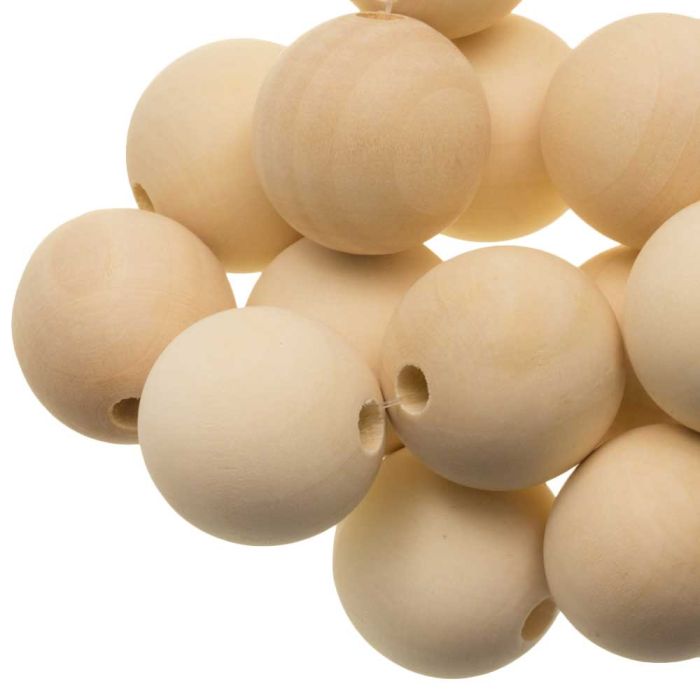 blanke houten kralen