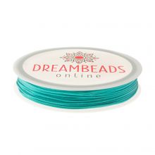 Waxkoord Polyester (0.8 mm) Blue Turquoise (15 Meter)