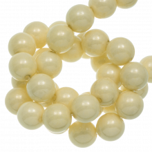 DQ Glaskralen (6 mm) Cream Yellow (25 Stuks)