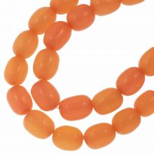 Resin Kralen (10 x 8 mm) Tangerine (18 stuks)