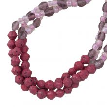 Kralenmix - Glaskralen (3 - 6 mm) Boysenberry (125 stuks)
