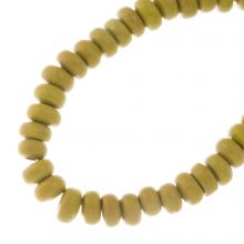 Keramiek Kralen (8 - 9 x 4 - 5 mm) Ecru Olive (37 Stuks)