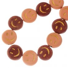 Keramiek Kralen Smiley (17 x 6 mm) Red Mix (11 Stuks)