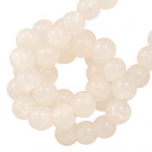 Crackle Glaskralen (4 mm) Creamy White (220 Stuks)