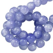 Crackle Glaskralen (6 mm) Blue Lilac (140 Stuks)