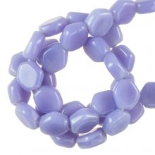 Glaskralen Hexagon (6 x 5 x 2.5 mm) Lavender (37 stuks)