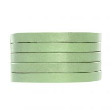 DQ Leer Plat (5 x 1.9 mm) Pastel Mint Green (1 Meter)