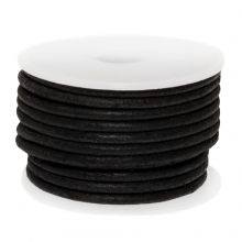 DQ Leer Vintage (2 mm) Black (5 Meter)