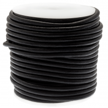 DQ Leer Regular Voordeelrol (4 mm) Black (20 Meter)