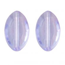 Glaskralen (10 x 6 x 3 mm) Transparent Lavender (10 stuks)