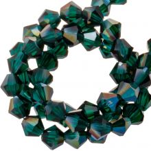 DQ Facetkralen Bicone (4 mm) Emerald Celsian (30 Stuks)