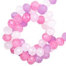 Facetkralen Rondell (3.5 x 3 mm) Lilac Pink (120 Stuks)
