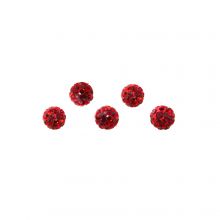 Shamballa kralen (4 mm) Haute Red (5 stuks)