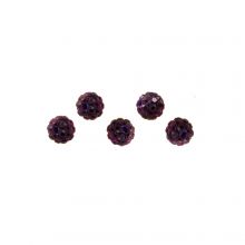 Shamballa kralen (4 mm) Gloxinia Purple (5 stuks)