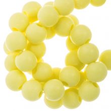 Acryl Kralen Mat (6 mm) Pastel Yellow (100 stuks)