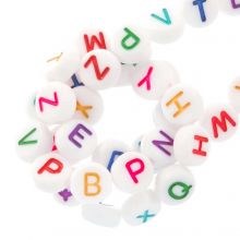 Letterkralen Mix Compleet Alfabet (7 x 4 mm) White-Mix Color (26 x 5 letters)