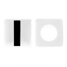 Letterkralen I (7 x 7 mm) White-Black (50 stuks)