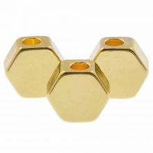Metalen Kralen Hexagon (5 x 3 mm) Goud (10 Stuks)