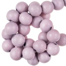 Houten Kralen Vintage Look (8 mm) Lilac Snow (104 stuks)