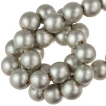 Houten Kralen Metallic Look (8 mm) Champagne Silver (104 stuks)