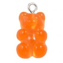 Gummy Bear Resin Hanger (21 x 11 mm) Orange (3 Stuks)