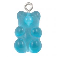 Gummy Bear Resin Hanger (21 x 11 x 7 mm) Blue (3 Stuks)