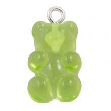 Gummy Bear Resin Hanger (21 x 11 x 7 mm) Green (3 Stuks)