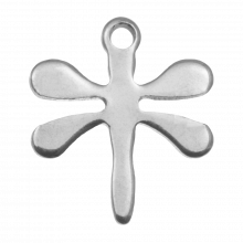 Stainless Steel Bedel Libelle (12 x 10 mm) Antiek Zilver (25 Stuks)