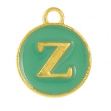 Initiaal Bedel Enamel Letter Z (14 x 12 mm) Turquoise (1 Stuk)