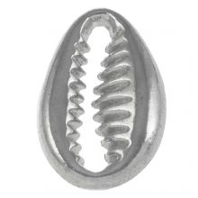 Bedel Kauri Schelp (12 x 8 x 3 mm) Antiek Zilver (10 Stuks)