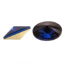 Puntsteen Crystal Rivoli (12 mm) Deep Dark Blue (5 Stuks)