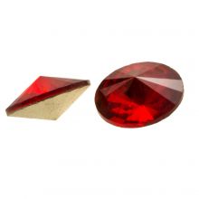 Puntsteen Crystal Rivoli (12 mm) Clear Red (5 Stuks)