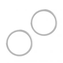 Stainless Steel Gesloten Ringen Fijn (buitenmaat 20 mm binnenmaat 18 mm) Antiek Zilver (10 stuks)