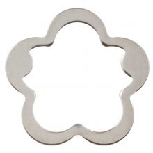 Stainless Steel Gesloten Ringen (buitenmaat 21.5 mm binnenmaat 17 mm) Antiek Zilver (5 stuks)