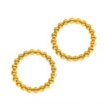 Stainless Steel Gesloten Ringen (buitenmaat 21 mm binnenmaat 15 mm) Goud (2 stuks)