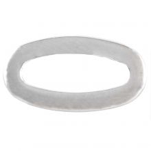 Stainless Steel Gesloten Ringen (buitenmaat 17 x 9.5 mm binnenmaat 12 x 4 mm) Antiek Zilver (5 stuks)
