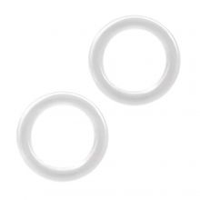 Gesloten Ringen Acryl (buitenmaat 21 mm binnenmaat 14.5 mm) Transparent (5 stuks)