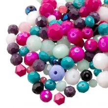 Kralenmix - Facetkralen (8 - 2 mm) Mix Color (100 Gram)