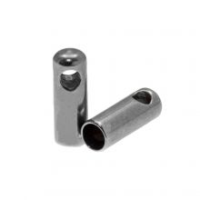 Stainless Steel Eindkapjes (Binnenmaat 4 mm) Antiek Zilver (10 Stuks)