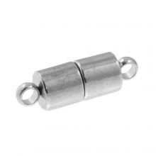 Stainless Steel Magneetsluiting (13 x 4 mm) Antiek Zilver (1 stuk)