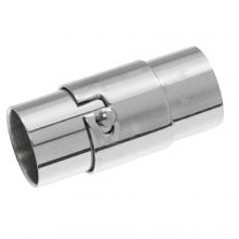 Stainless Steel Magneetsluiting (Binnenmaat 8 mm) Antiek Zilver (1 Stuk)