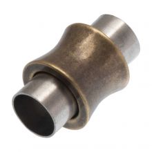 Stainless Steel Magneetsluiting (Binnenmaat 6 mm) Antiek Brons (1 Stuk)