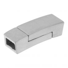 Stainless Steel Magneetsluiting (Binnenmaat 5.5 x 3 mm) Antiek Zilver (1 Stuk)
