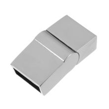 Stainless Steel Magneetsluiting (Binnenmaat 10 x 4 mm) Antiek Zilver (1 Stuk)