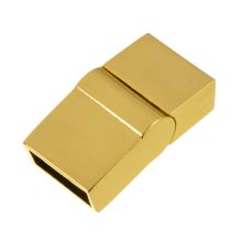 Stainless Steel Magneetsluiting (Binnenmaat 10 x 4 mm) Goud (1 Stuk)