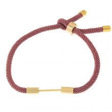 DIY Armband - Gevlochten Nylon Koord Verstelbaar (23 cm) Rusty Red (1 stuk)