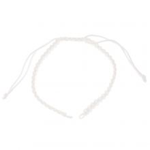 DIY Armband - Gevlochten Nylon Koord Verstelbaar (15 cm) White (1 stuk)
